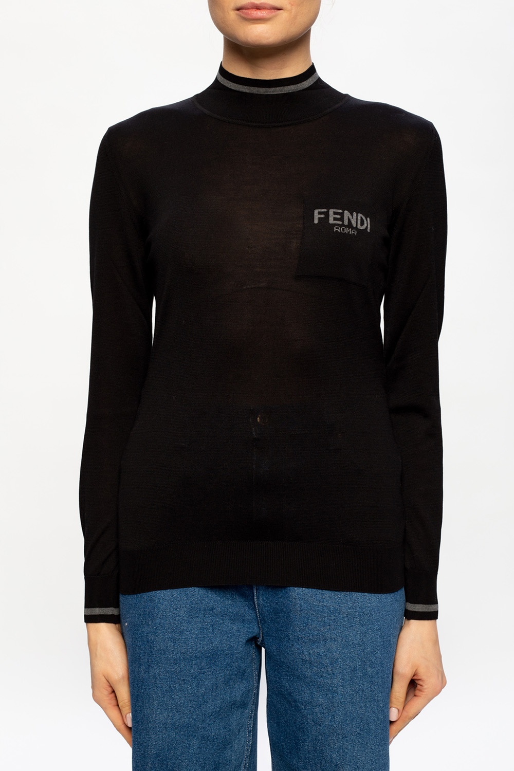 Fendi Silk sweater with logo